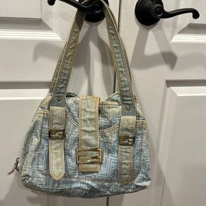Fendi Light Blue and Beige Handbag